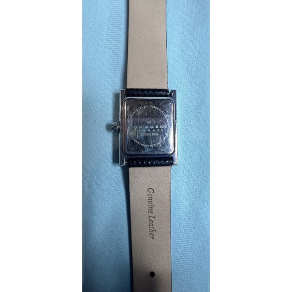 Skagen Ladies Mother of Pearl Square Watch 528SSLB8A New Band New Battery - Picture 4 of 8